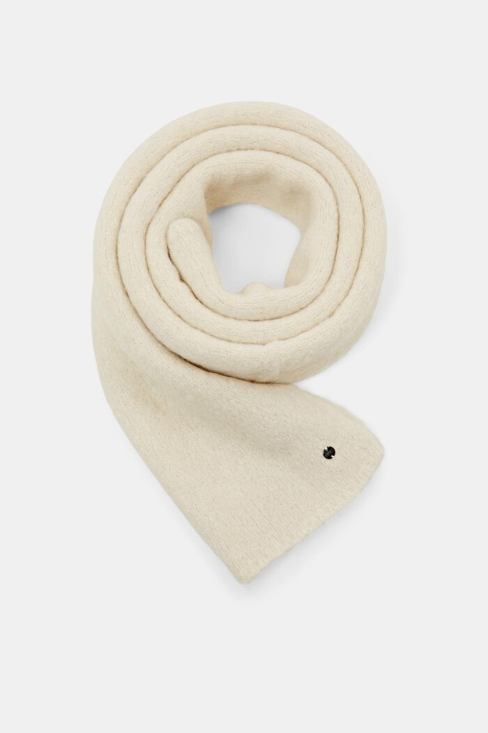 Hairy alpaca blend scarf