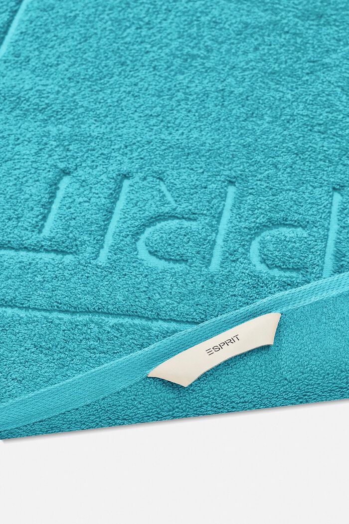 Terrycloth bath mat made of 100% cotton, TURQUOISE, detail image number 1