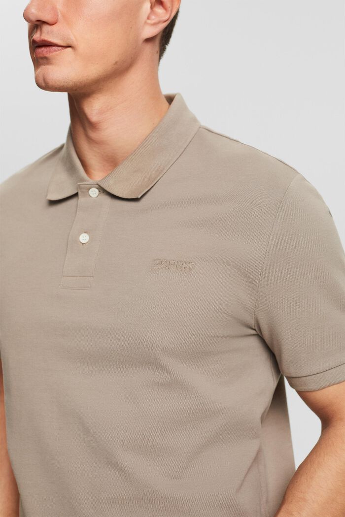 Piqué Polo Shirt, LIGHT TAUPE, detail image number 3