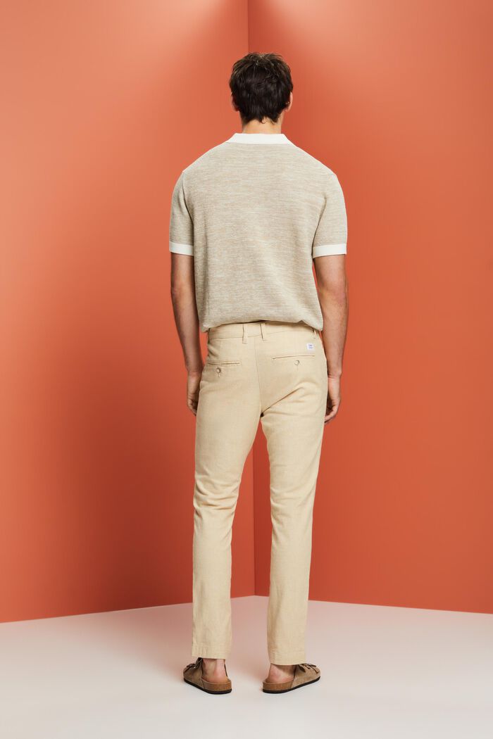 Summer chino trousers, LIGHT BEIGE, detail image number 3