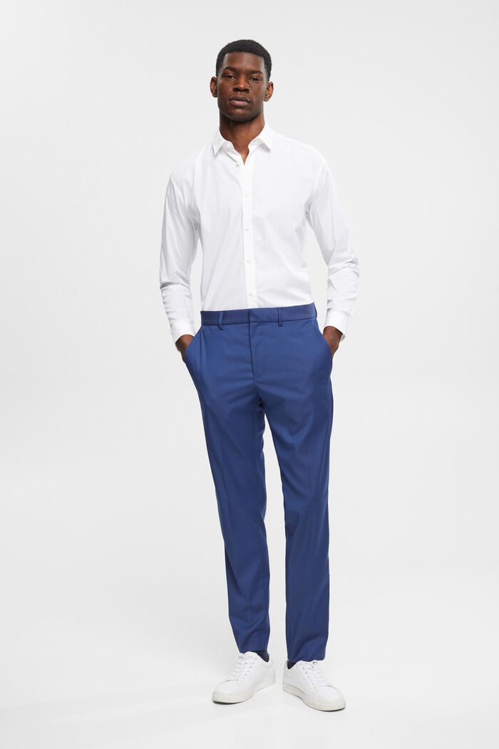 Slim fit suit trousers, BLUE, detail image number 5
