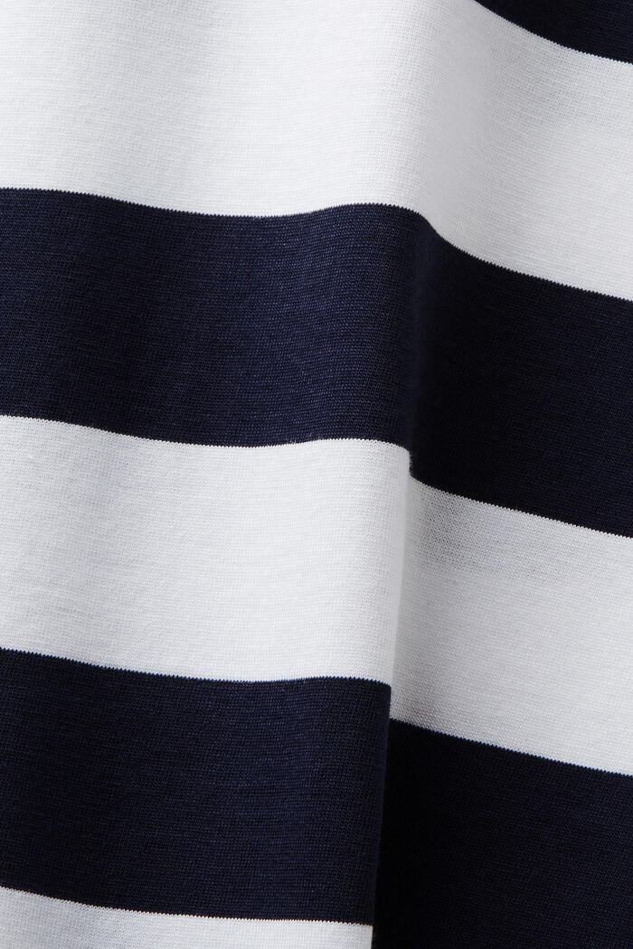 Pima Cotton Striped Embroidered Logo T-Shirt, NAVY, detail image number 5