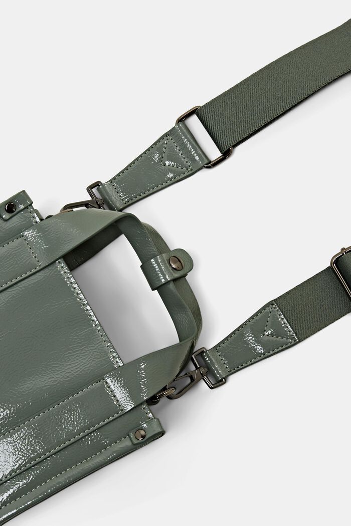 Handbag with removable shoulder strap, DUSTY GREEN, detail image number 4