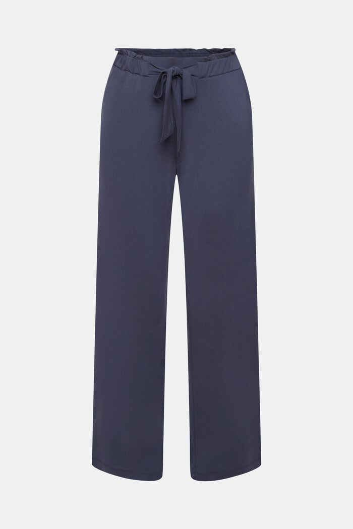 Pyjama bottoms with fixed tie belt, TENCEL™, INK, detail image number 2