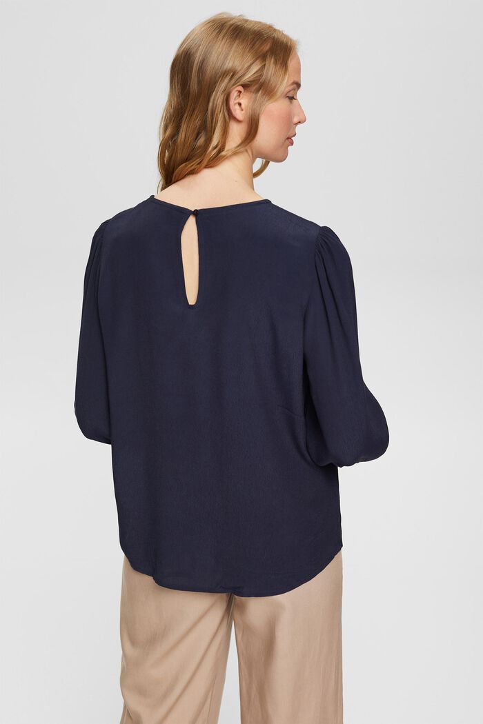 Plain blouse, NAVY, detail image number 5