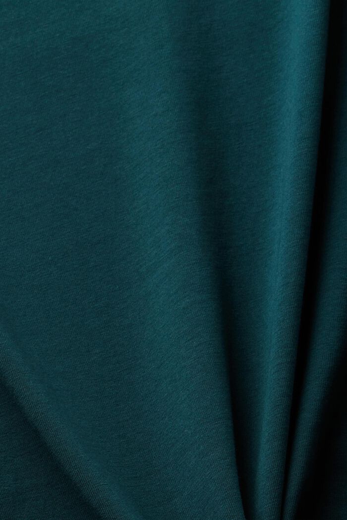 Long-sleeved top with asymmetric neckline, DARK TEAL GREEN, detail image number 5