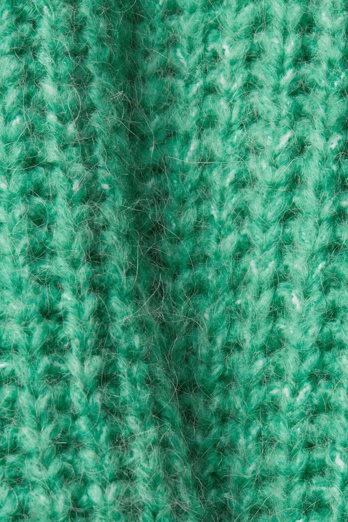 Chunky roll neck jumper with alpaca and wool, LIGHT GREEN, detail image number 4