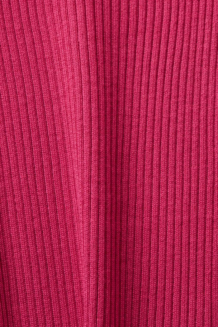Rib-Knit Cardigan, PINK FUCHSIA, detail image number 5