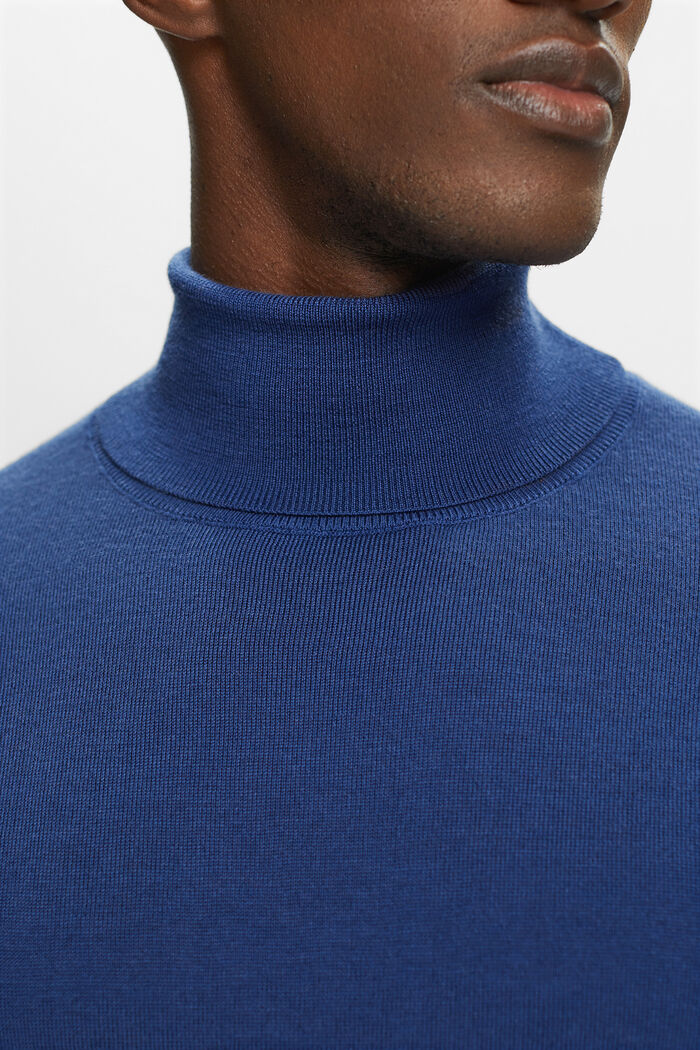 Merino Wool Turtleneck Sweater, INK, detail image number 2