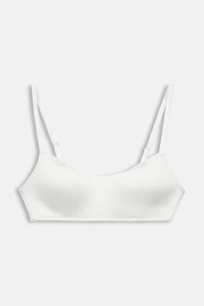 Lace Padded Bra, OFF WHITE, detail image number 5
