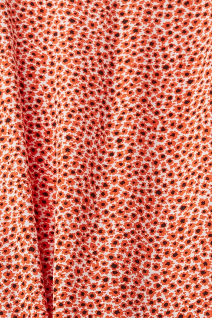 Woven midi dress with all-over pattern, ORANGE RED, detail image number 4