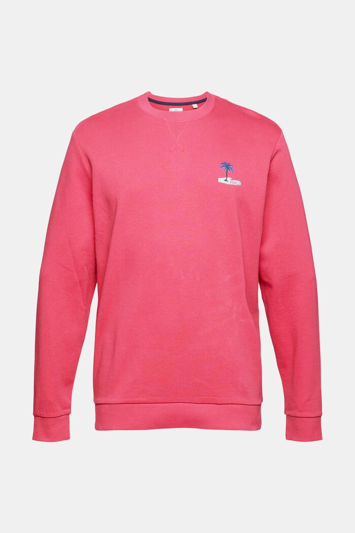 Sweatshirt with a small embroidered motif