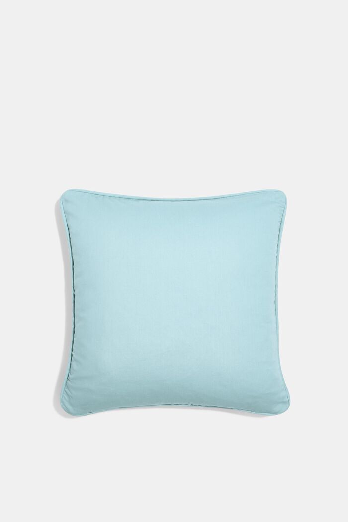 Cushion cover made of 100% cotton, AQUA, detail image number 2