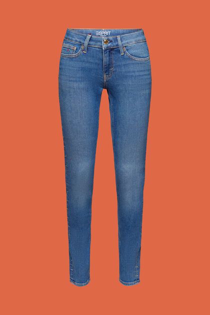 Embellished Mid-Rise Skinny Jean