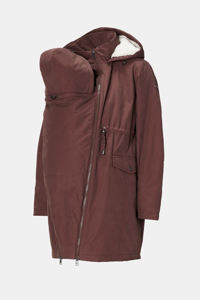 3-way parka with faux shearling lining