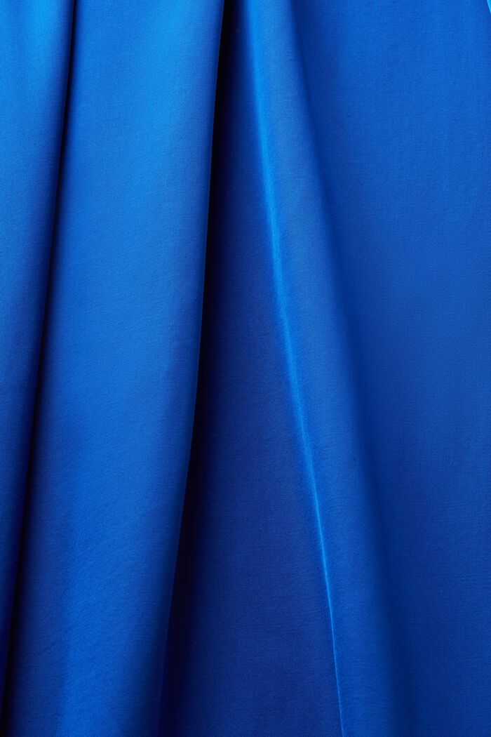 Satin Sleeveless Shift Dress, BRIGHT BLUE, detail image number 6