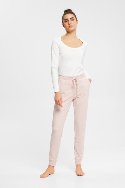 Jersey trousers with elasticated waistband