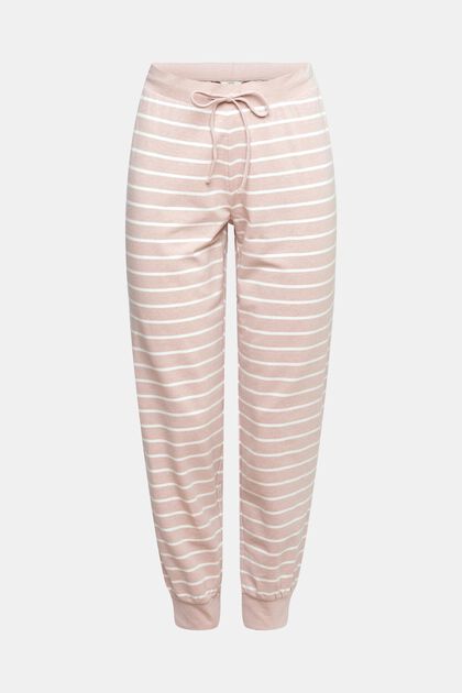 Striped jersey trousers