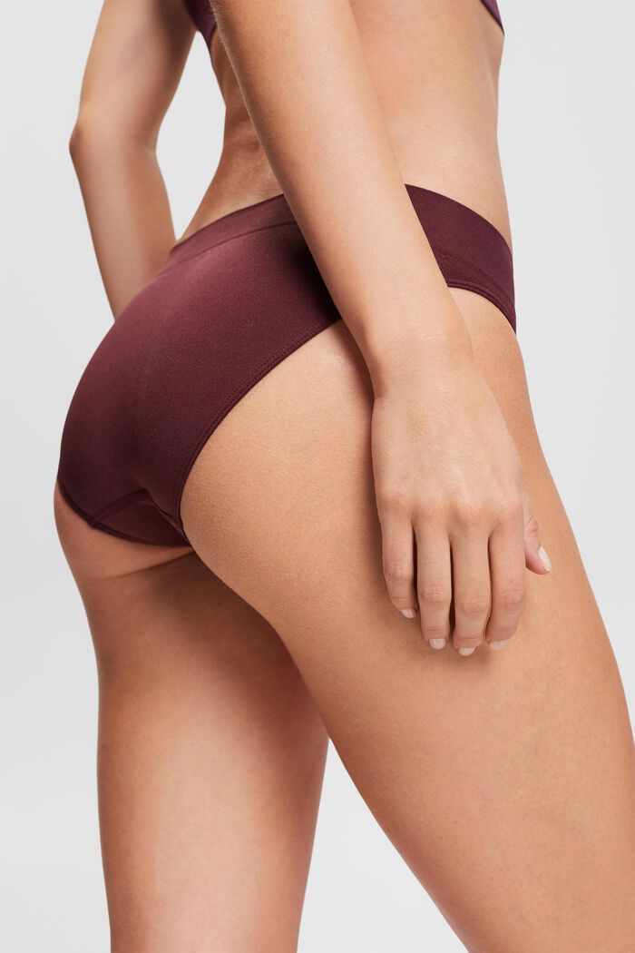 Seamless mini briefs, BORDEAUX RED, detail image number 3