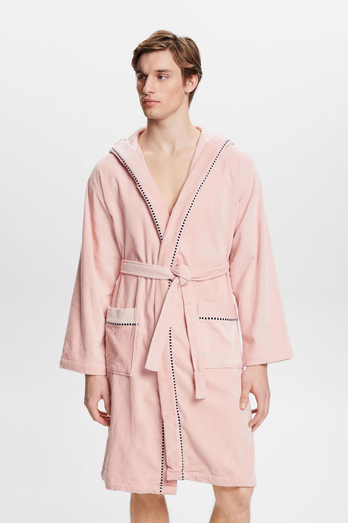 Suede bathrobe made of 100% cotton, ROSE, detail image number 0