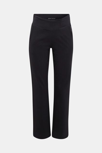 Jersey trousers made of organic cotton, BLACK, overview