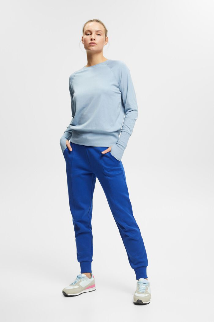 Long sleeve top with thumb holes, PASTEL BLUE, detail image number 6