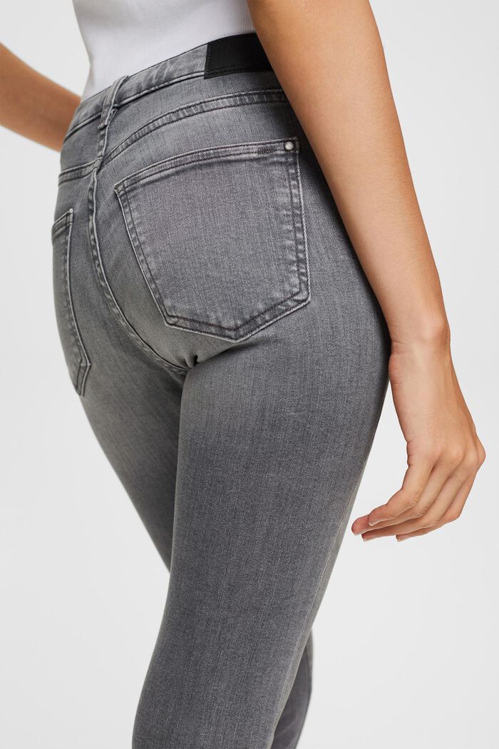 Super stretch skinny jeans, GREY MEDIUM WASHED, detail image number 4