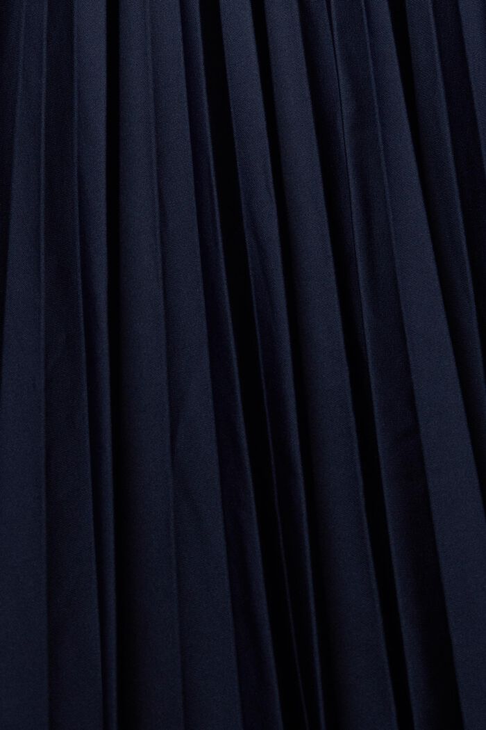 Pleated skirt with belt, NAVY, detail image number 1