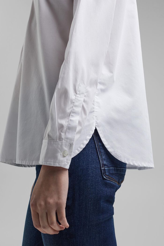 Organic cotton blouse, WHITE, detail image number 5