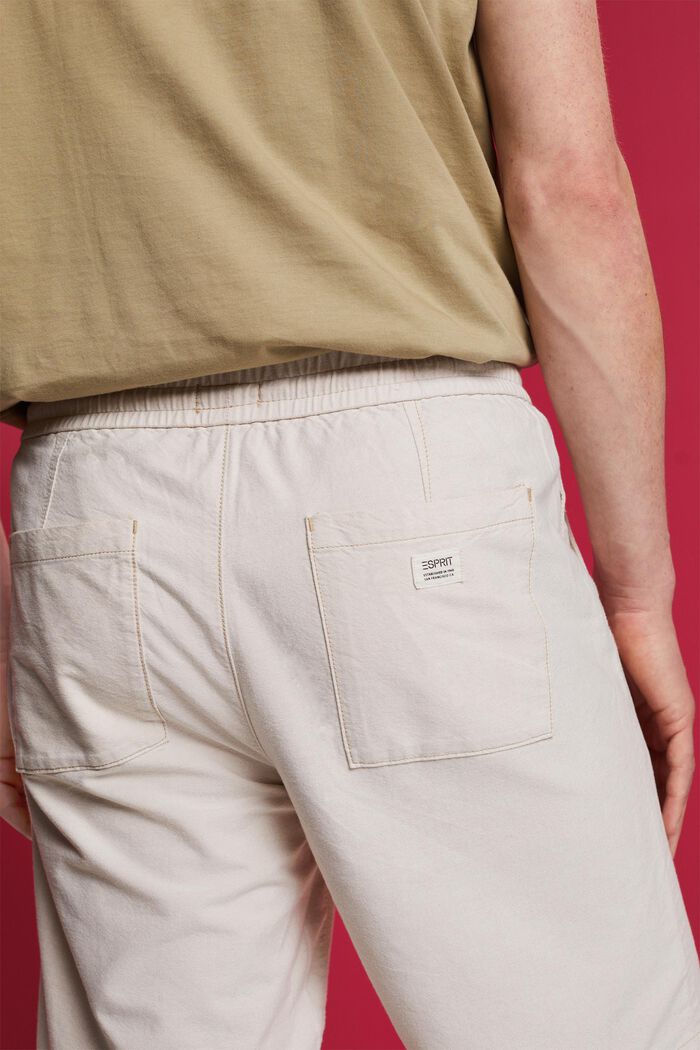 Pull-on twill shorts, 100% cotton, SAND, detail image number 4