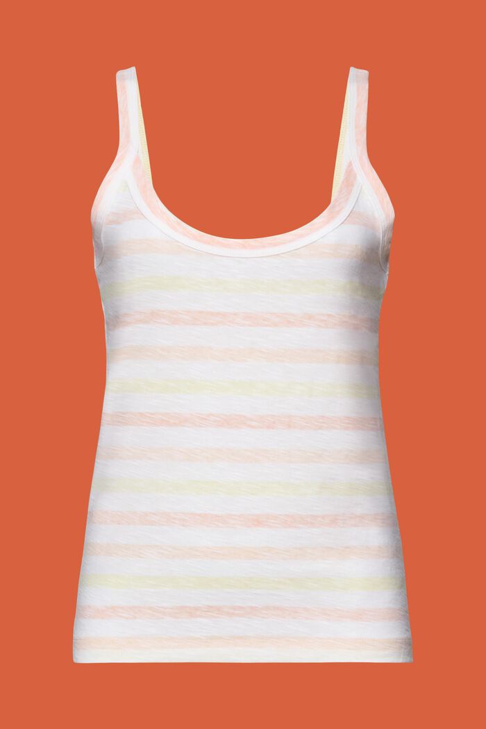 Striped tank top, 100% cotton, PEACH, detail image number 6
