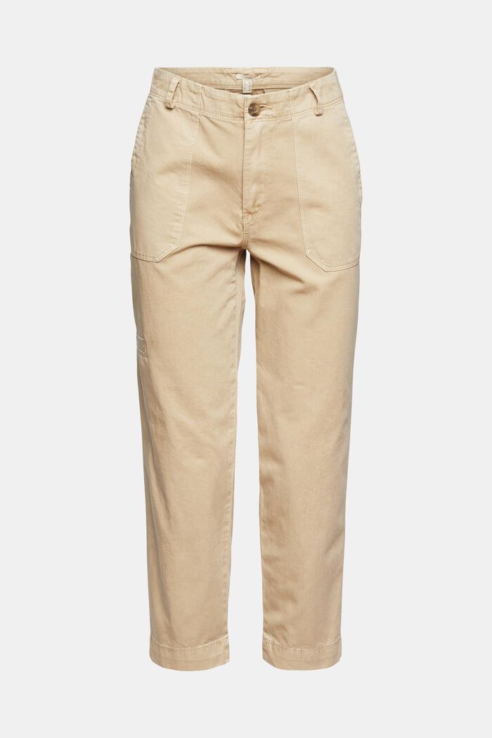 Capri trousers in pima cotton, SAND, detail image number 2