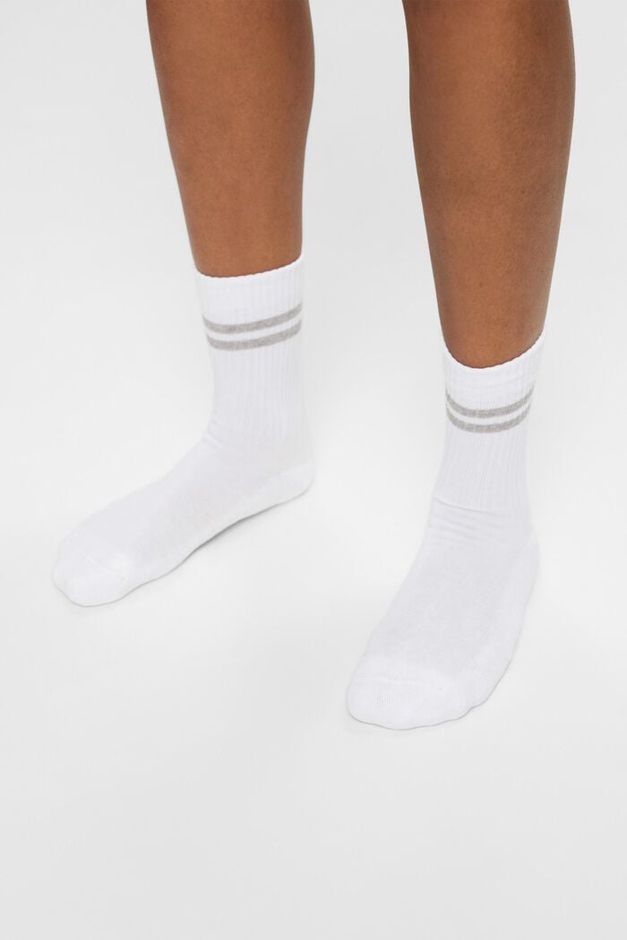 2-Pack Tennis Striped Socks, GREY/WHITE, detail image number 1