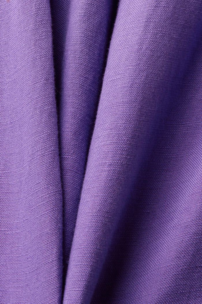 Linen blend blouse, PURPLE, detail image number 4