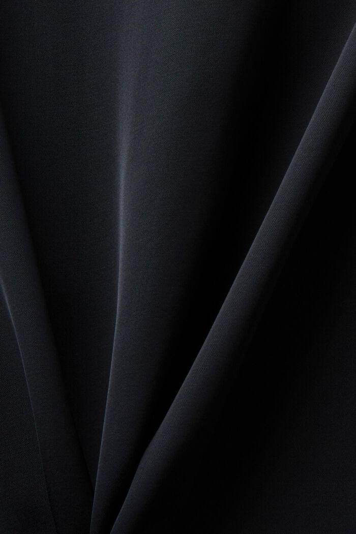 Satin Wrap Midi Skirt, BLACK, detail image number 5