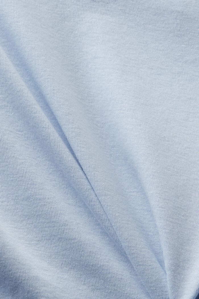 Cotton Short-Sleeve T-Shirt, LIGHT BLUE, detail image number 5