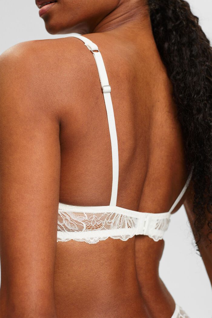 Padded Underwired Lace Bra, OFF WHITE, detail image number 1