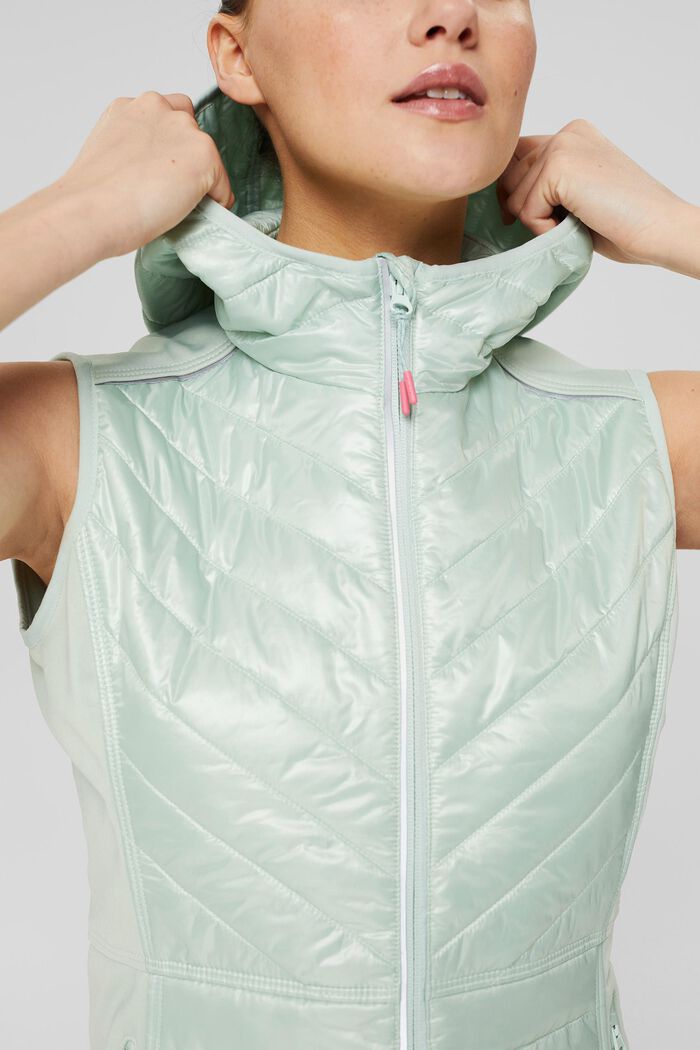 Body warmer in a mix of materials with 3M™ Thinsulate, PASTEL GREEN, detail image number 2