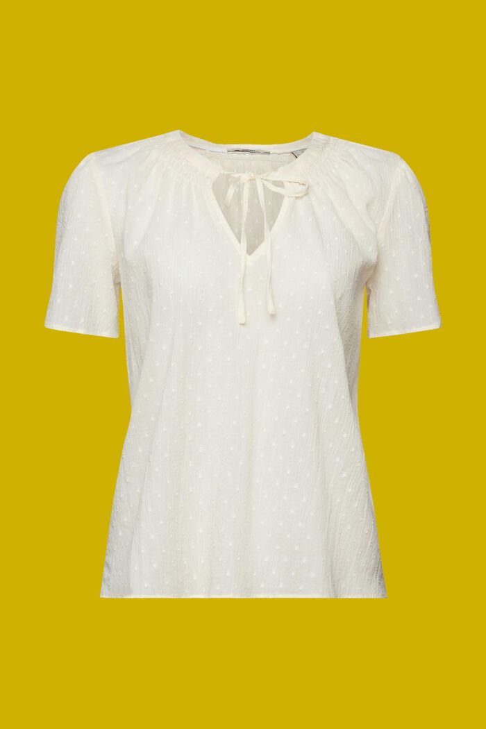 ESPRIT - Plumetis blouse, cotton shop 100% online our at
