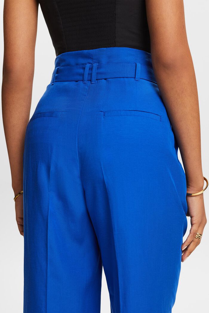Mix and Match Cropped High-Rise Culotte Pants, BRIGHT BLUE, detail image number 3