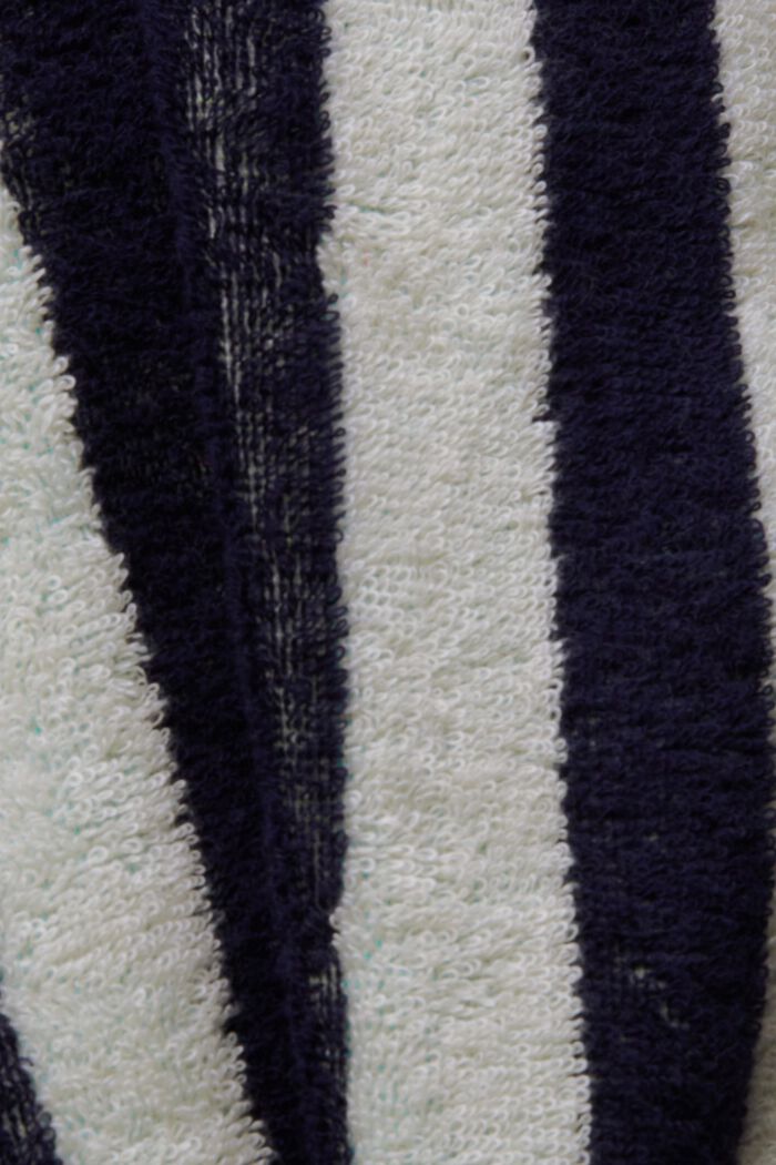 Striped unisex cotton bathrobe, DEEP WATER, detail image number 5