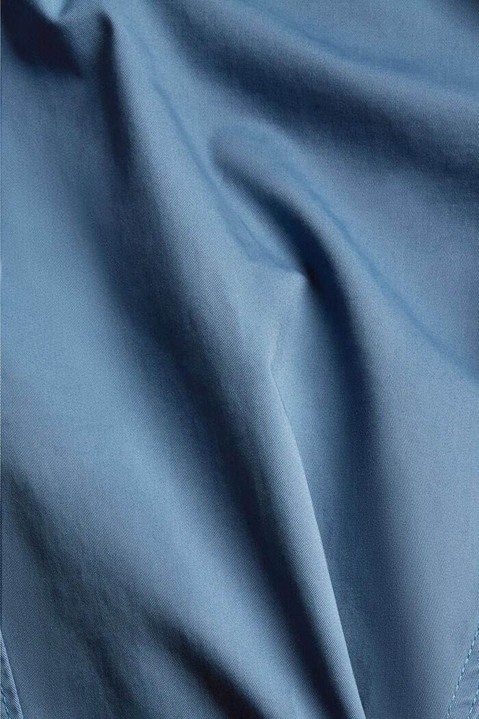 Narrowly-cut chinos made of organic cotton, BLUE, detail image number 1