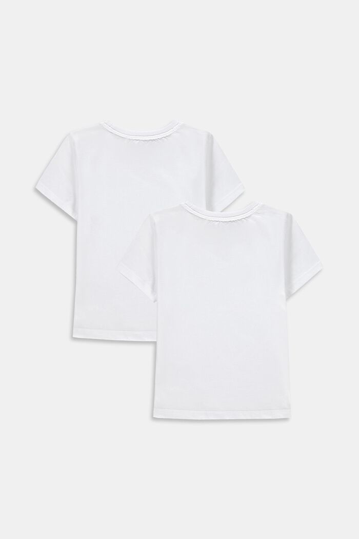 Double pack of T-shirts made of 100% cotton, WHITE, detail image number 1