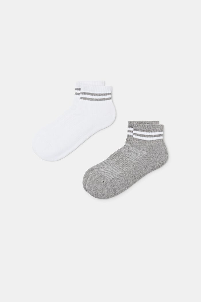 2-Pack Tennis Socks, WHITE/GREY, detail image number 0