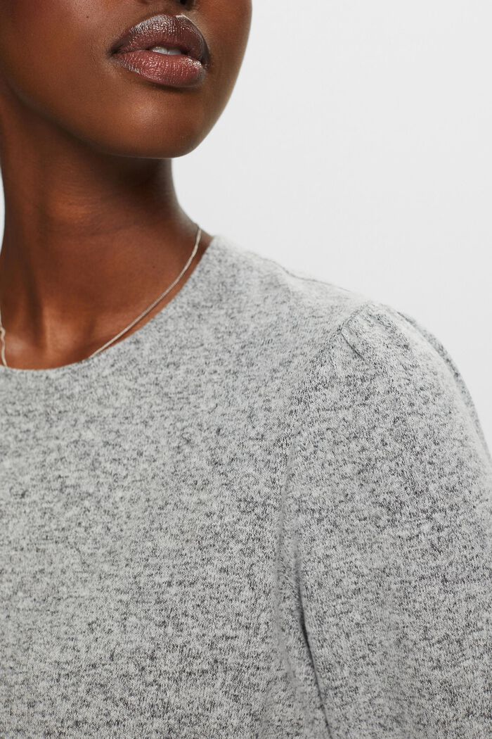 Brushed Longsleeve Top, ANTHRACITE, detail image number 3