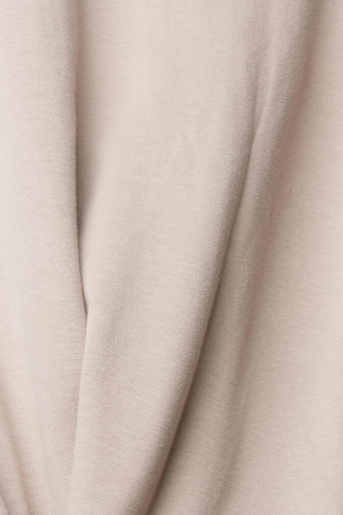 Zipper sweatshirt, cotton blend, BEIGE, detail image number 4