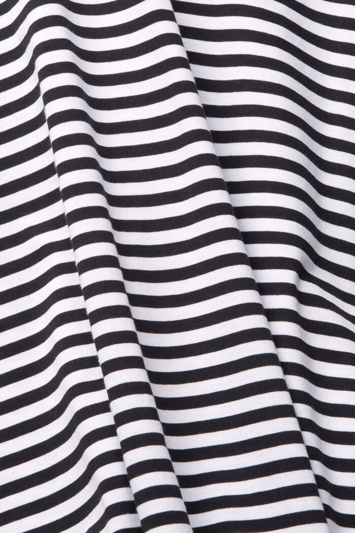 Long sleeve top with a striped pattern, BLACK, detail image number 5