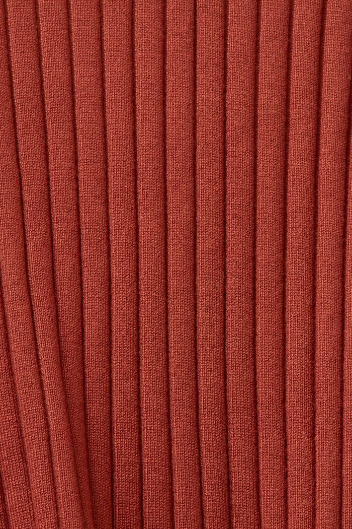 Striped rib-knit jumper, RUST BROWN, detail image number 6