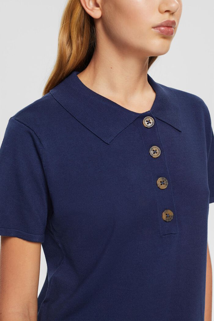 Troyer jumper with short sleeves, NAVY, detail image number 2