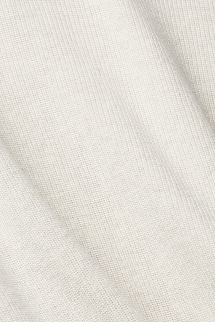 Ribbed turtleneck jumper, OFF WHITE, detail image number 1